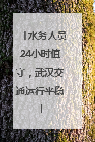 水务人员24小时值守，武汉交通运行平稳