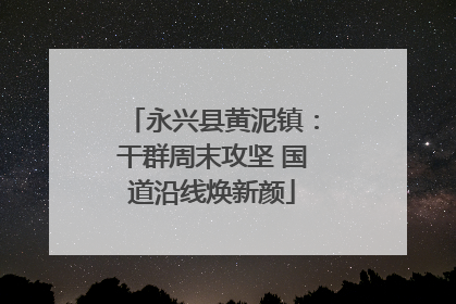 永兴县黄泥镇：干群周末攻坚 国道沿线焕新颜
