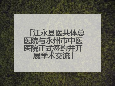 江永县医共体总医院与永州市中医医院正式签约并开展学术交流