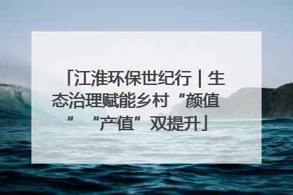 江淮环保世纪行｜生态治理赋能乡村“颜值”“产值”双提升