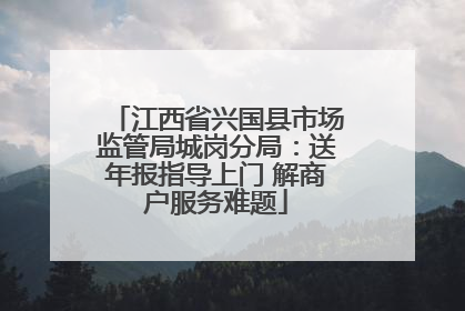 江西省兴国县市场监管局城岗分局：送年报指导上门 解商户服务难题