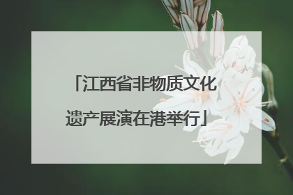江西省非物质文化遗产展演在港举行