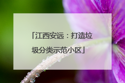 江西安远：打造垃圾分类示范小区