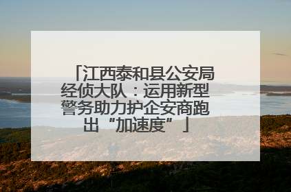 江西泰和县公安局经侦大队：运用新型警务助力护企安商跑出“加速度”