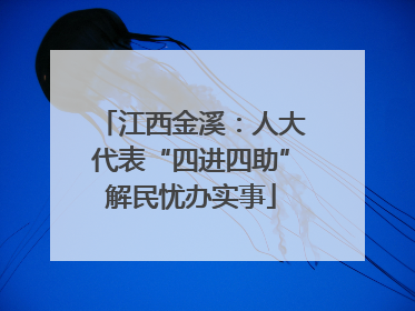 江西金溪：人大代表“四进四助”解民忧办实事