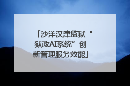 沙洋汉津监狱“狱政AI系统”创新管理服务效能
