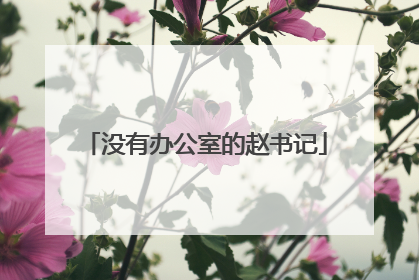 没有办公室的赵书记