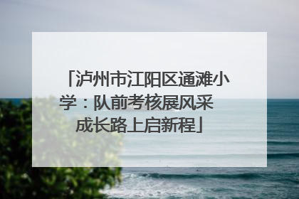 泸州市江阳区通滩小学：队前考核展风采 成长路上启新程