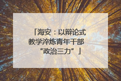 海安：以辩论式教学淬炼青年干部“政治三力”