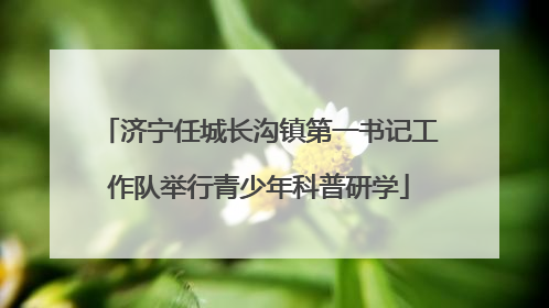 济宁任城长沟镇第一书记工作队举行青少年科普研学