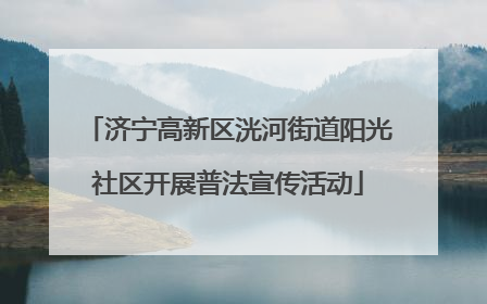 济宁高新区洸河街道阳光社区开展普法宣传活动
