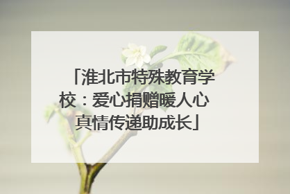 淮北市特殊教育学校：爱心捐赠暖人心 真情传递助成长