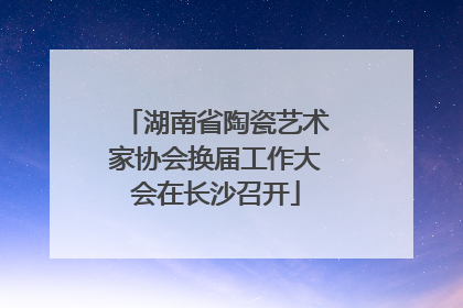 湖南省陶瓷艺术家协会换届工作大会在长沙召开