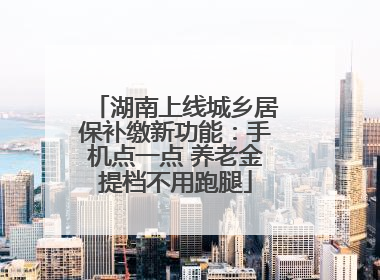 湖南上线城乡居保补缴新功能：手机点一点 养老金提档不用跑腿