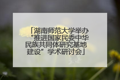 湖南师范大学举办“推进国家民委中华民族共同体研究基地建设”学术研讨会