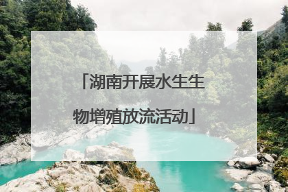 湖南开展水生生物增殖放流活动