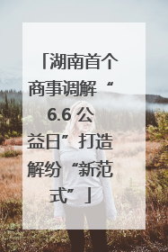 湖南首个商事调解“6.6 公益日”打造解纷“新范式”