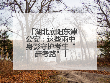 湖北襄阳东津公安：这些雨中身影守护考生“赶考路”