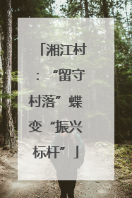 湘江村：“留守村落”蝶变“振兴标杆”