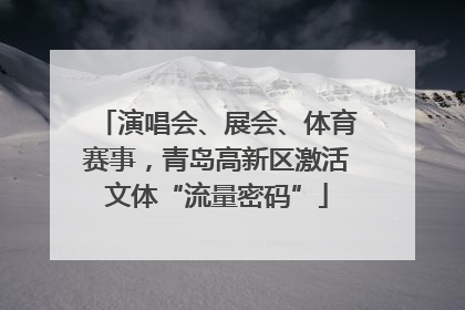 演唱会、展会、体育赛事，青岛高新区激活文体“流量密码”