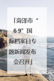 菏泽市“6·9”国际档案日专题新闻发布会召开