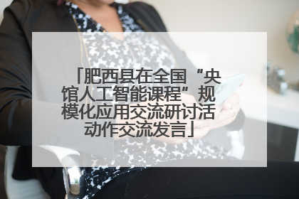 肥西县在全国“央馆人工智能课程”规模化应用交流研讨活动作交流发言
