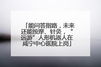 能问答指路，未来还能按摩、针灸，“远游”人形机器人在咸宁中心医院上岗