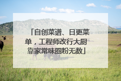 自创菜谱、日更菜单，工程师改行大厨靠家常味圈粉无数