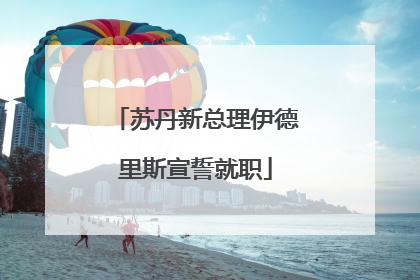 苏丹新总理伊德里斯宣誓就职