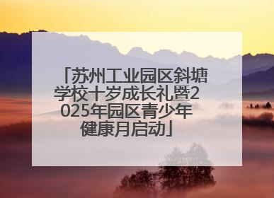 苏州工业园区斜塘学校十岁成长礼暨2025年园区青少年健康月启动