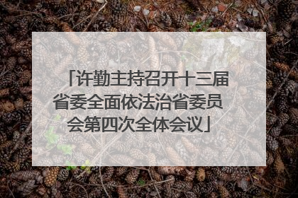 许勤主持召开十三届省委全面依法治省委员会第四次全体会议