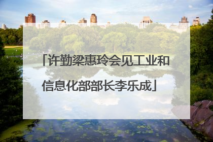 许勤梁惠玲会见工业和信息化部部长李乐成
