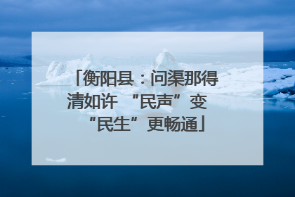 衡阳县：问渠那得清如许 “民声”变“民生”更畅通