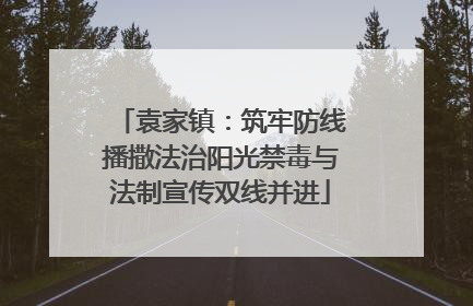 袁家镇：筑牢防线播撒法治阳光禁毒与法制宣传双线并进