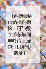 西博会眉山馆提前揭秘：可与数字苏东坡同屏吟诗，漫游江口沉银遗址