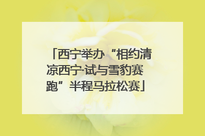 西宁举办“相约清凉西宁·试与雪豹赛跑”半程马拉松赛