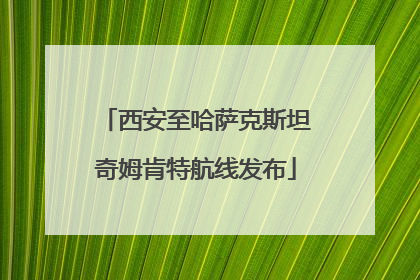 西安至哈萨克斯坦奇姆肯特航线发布