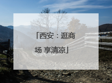 西安：逛商场 享清凉