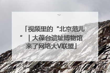 视频里的“北京范儿”｜大葆台遗址博物馆来了网络大V联盟