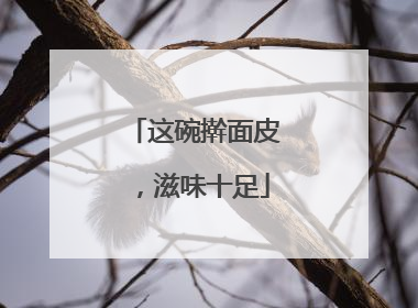 这碗擀面皮，滋味十足