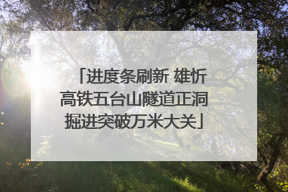 进度条刷新 雄忻高铁五台山隧道正洞掘进突破万米大关
