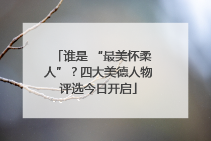 谁是 “最美怀柔人”？四大美德人物评选今日开启