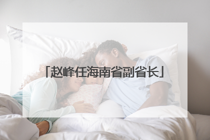 赵峰任海南省副省长