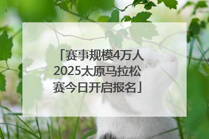 赛事规模4万人 2025太原马拉松赛今日开启报名