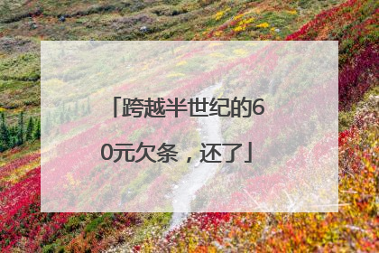 跨越半世纪的60元欠条，还了