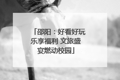 邵阳：好看好玩乐享福利 文旅盛宴燃动校园