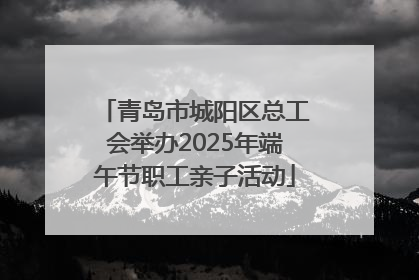 青岛市城阳区总工会举办2025年端午节职工亲子活动