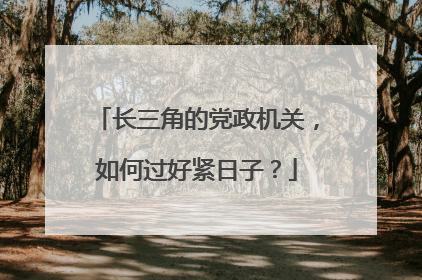 长三角的党政机关，如何过好紧日子？