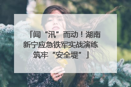 闻“汛”而动！湖南新宁应急铁军实战演练筑牢“安全堤”