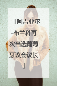 阿吉亚尔-布兰科再次当选葡萄牙议会议长